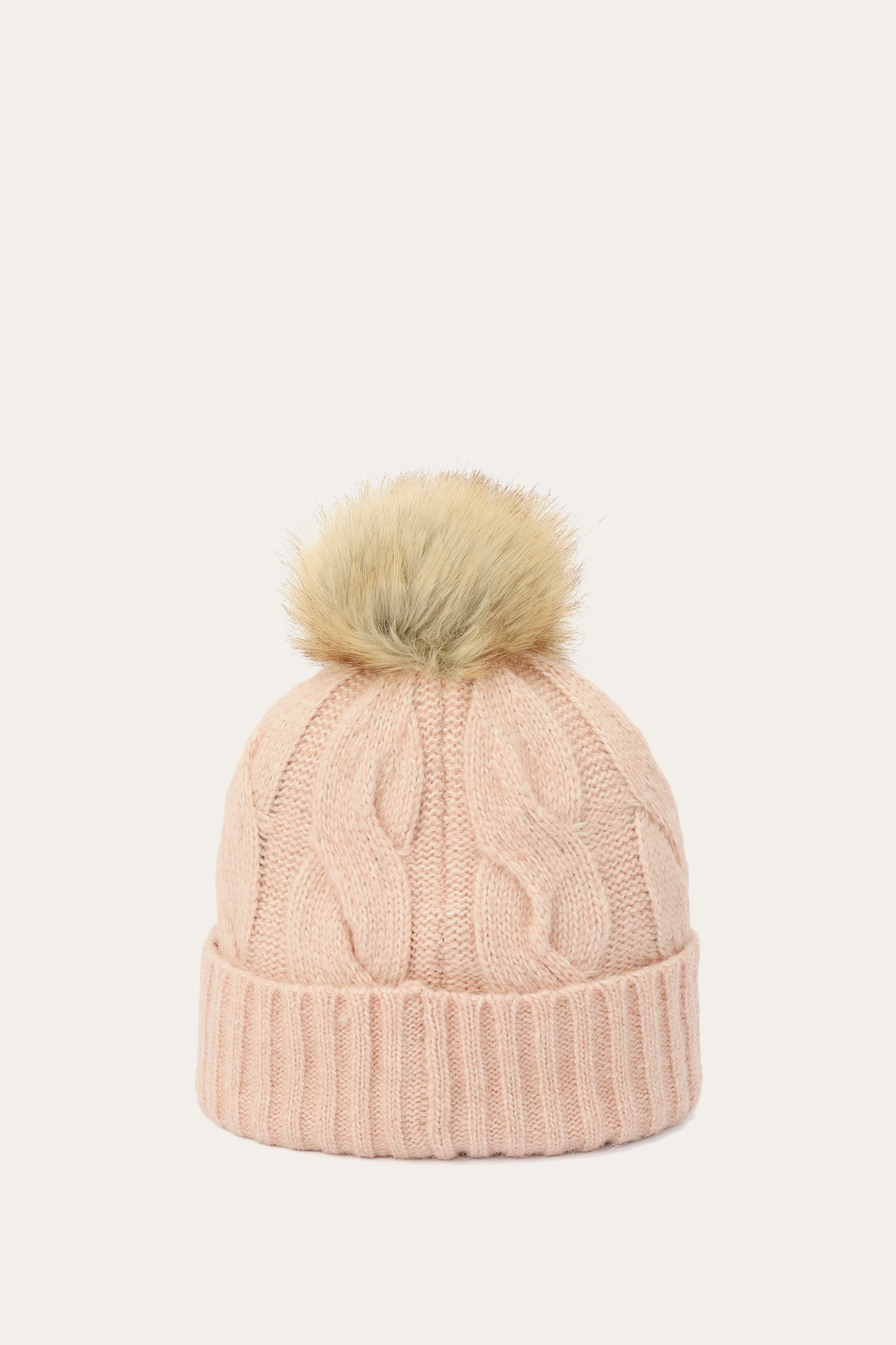 Rose Cloud Wide Cable Cuff Hat | Frye Rose Cloud