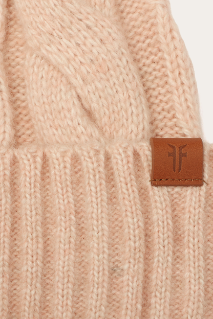 Rose Cloud Wide Cable Cuff Hat | Frye Rose Cloud