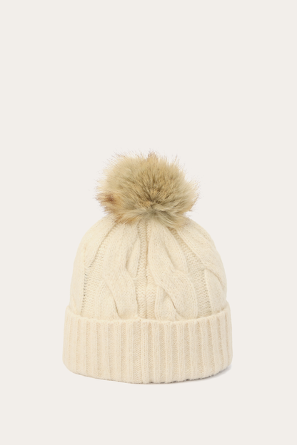 Birch Wide Cable Cuff Hat | Frye Birch