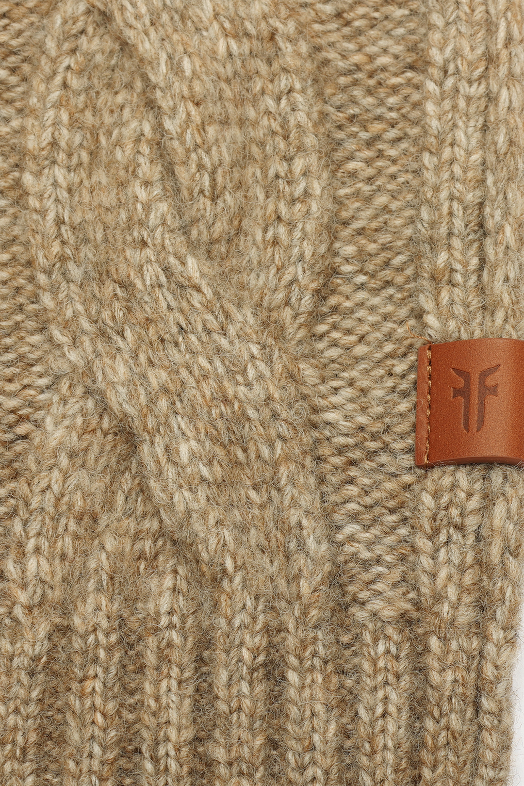 Burnt Olive Wide Cable Scarf | Frye Burnt Olive