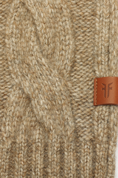 Burnt Olive Wide Cable Scarf | Frye Burnt Olive