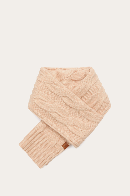 Rose Cloud Wide Cable Scarf | Frye Rose Cloud