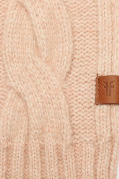 Rose Cloud Wide Cable Scarf | Frye Rose Cloud