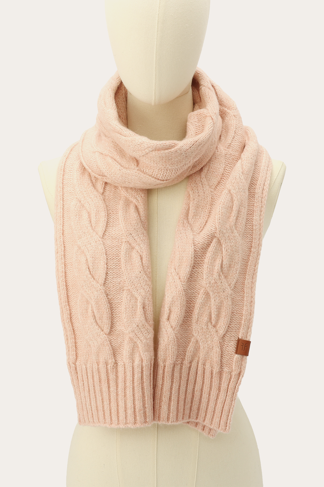 Rose Cloud Wide Cable Scarf | Frye Rose Cloud