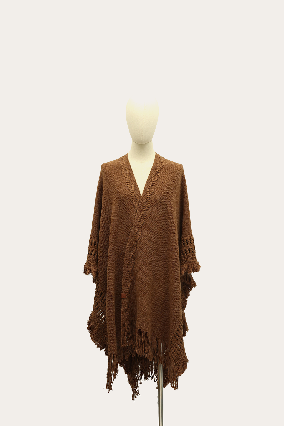 Acorn Embellished Fringe Ruana | Frye Acorn