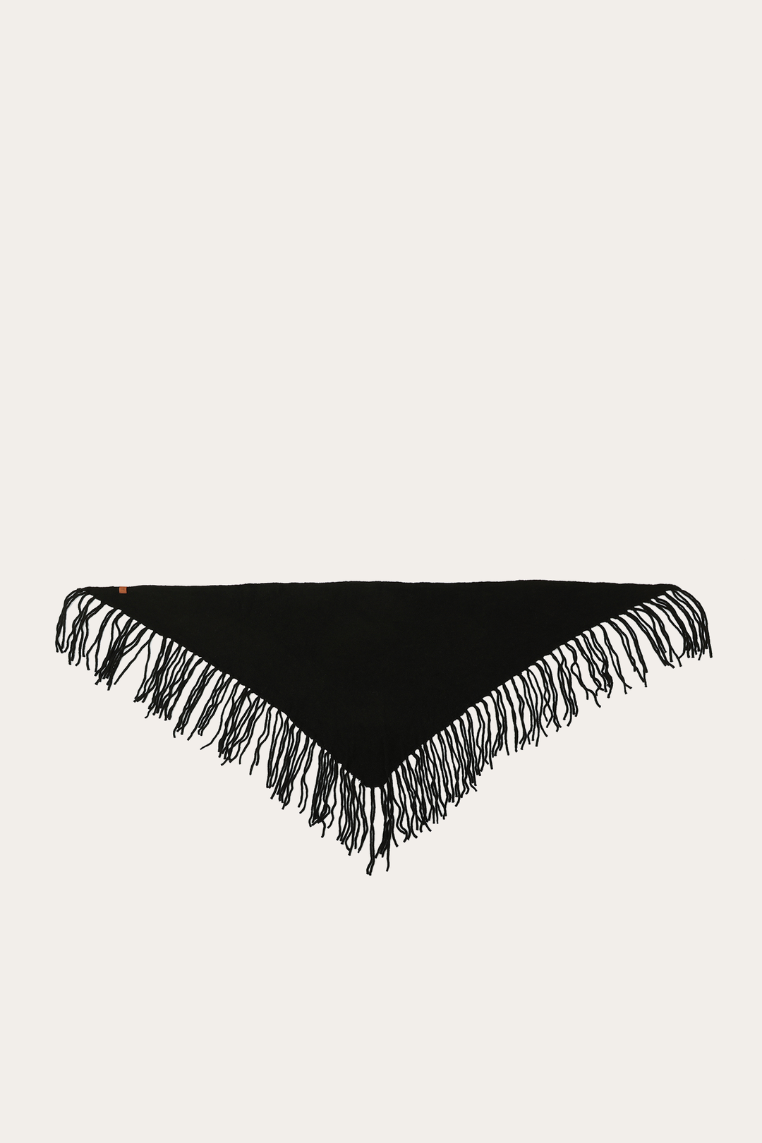 Black Long Fringe Triangle Scarf | Frye Black