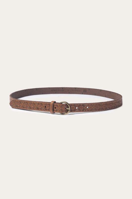 Light Whiskey 20mm Tooling & Stud Belt | Frye Light Whiskey