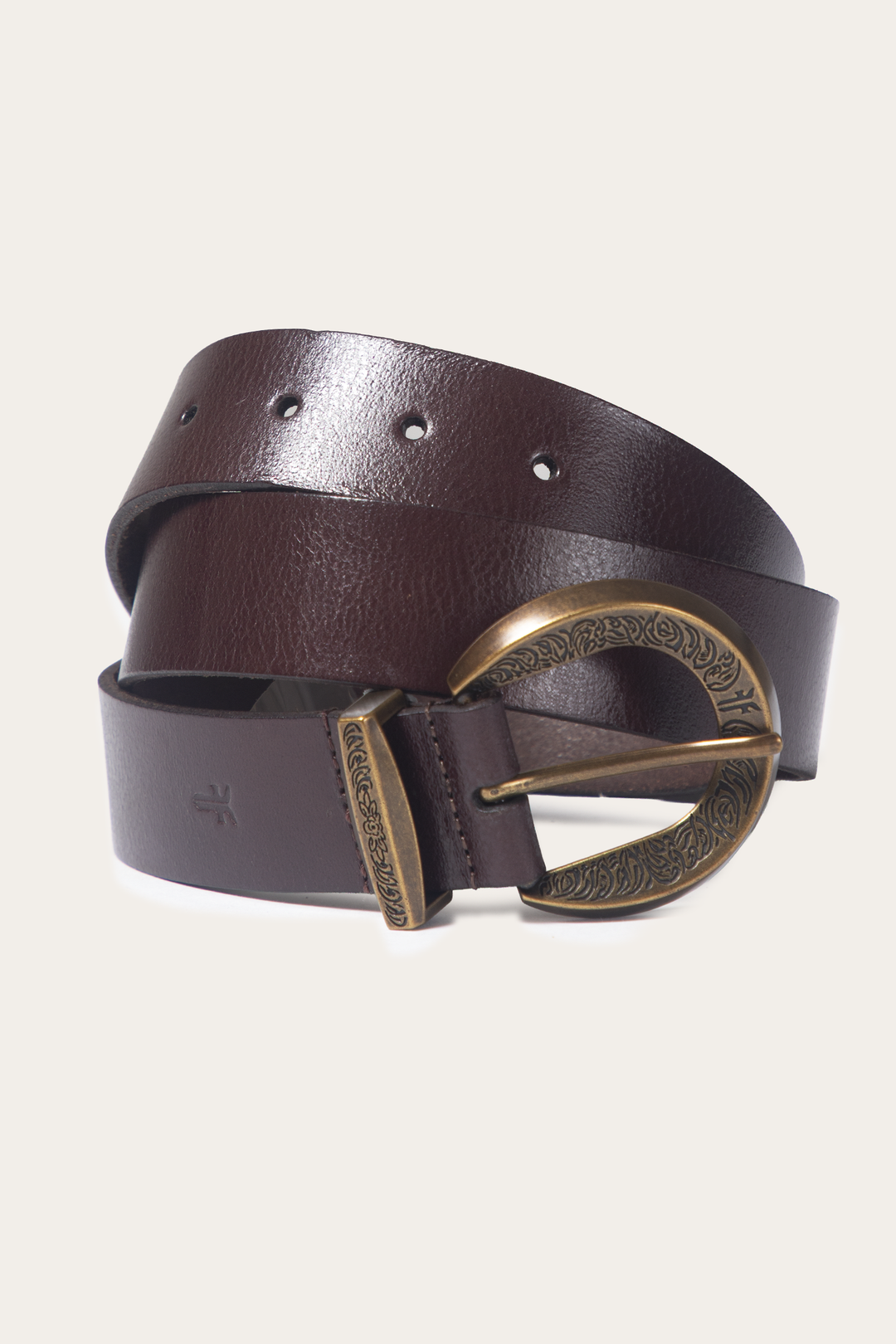 Brown 35mm Engraved Buckle Belt | Frye Brown