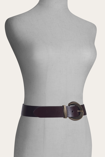Brown 35mm Engraved Buckle Belt | Frye Brown