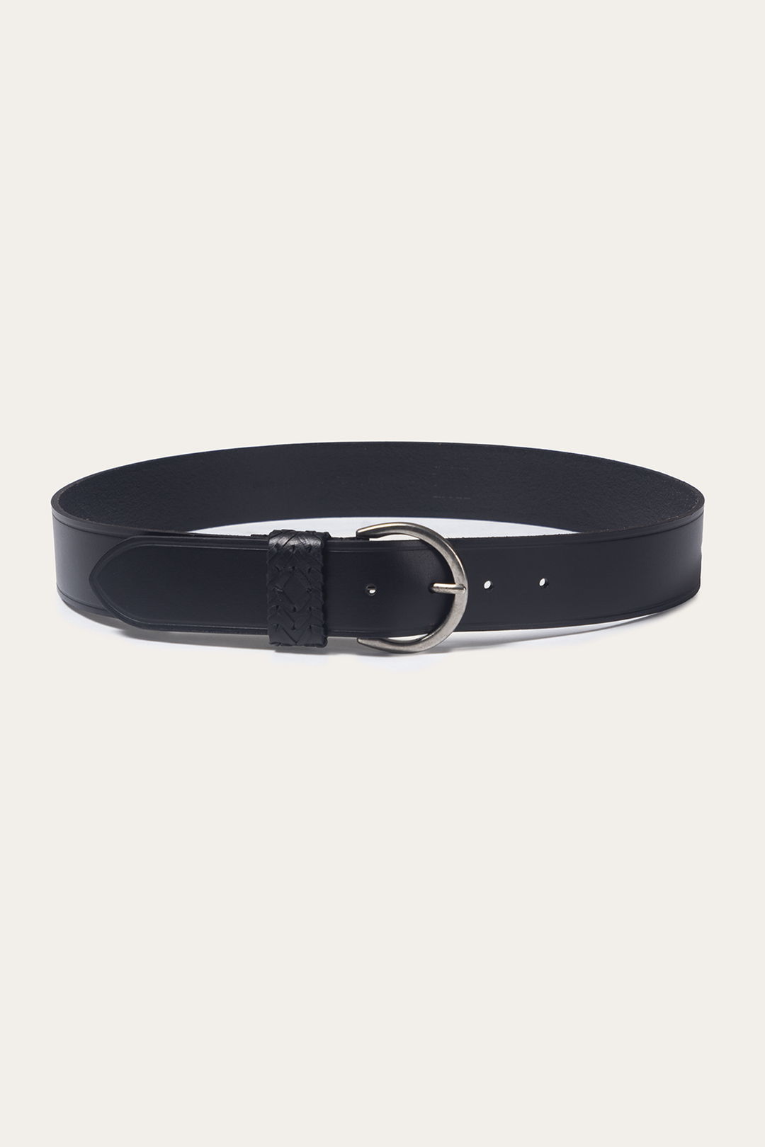 Black 40mm Belt With Woven Keeper | Frye Black
