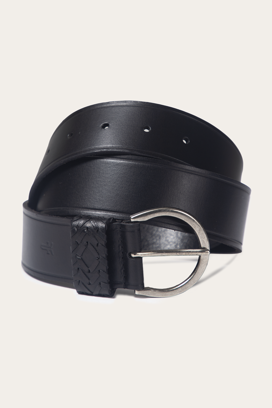 Black 40mm Belt With Woven Keeper | Frye Black