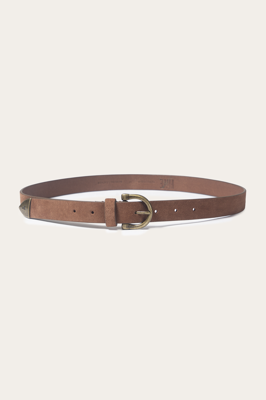 Light Whiskey 25mm Suede Horseshoe Buckle Belt | Frye Light Whiskey