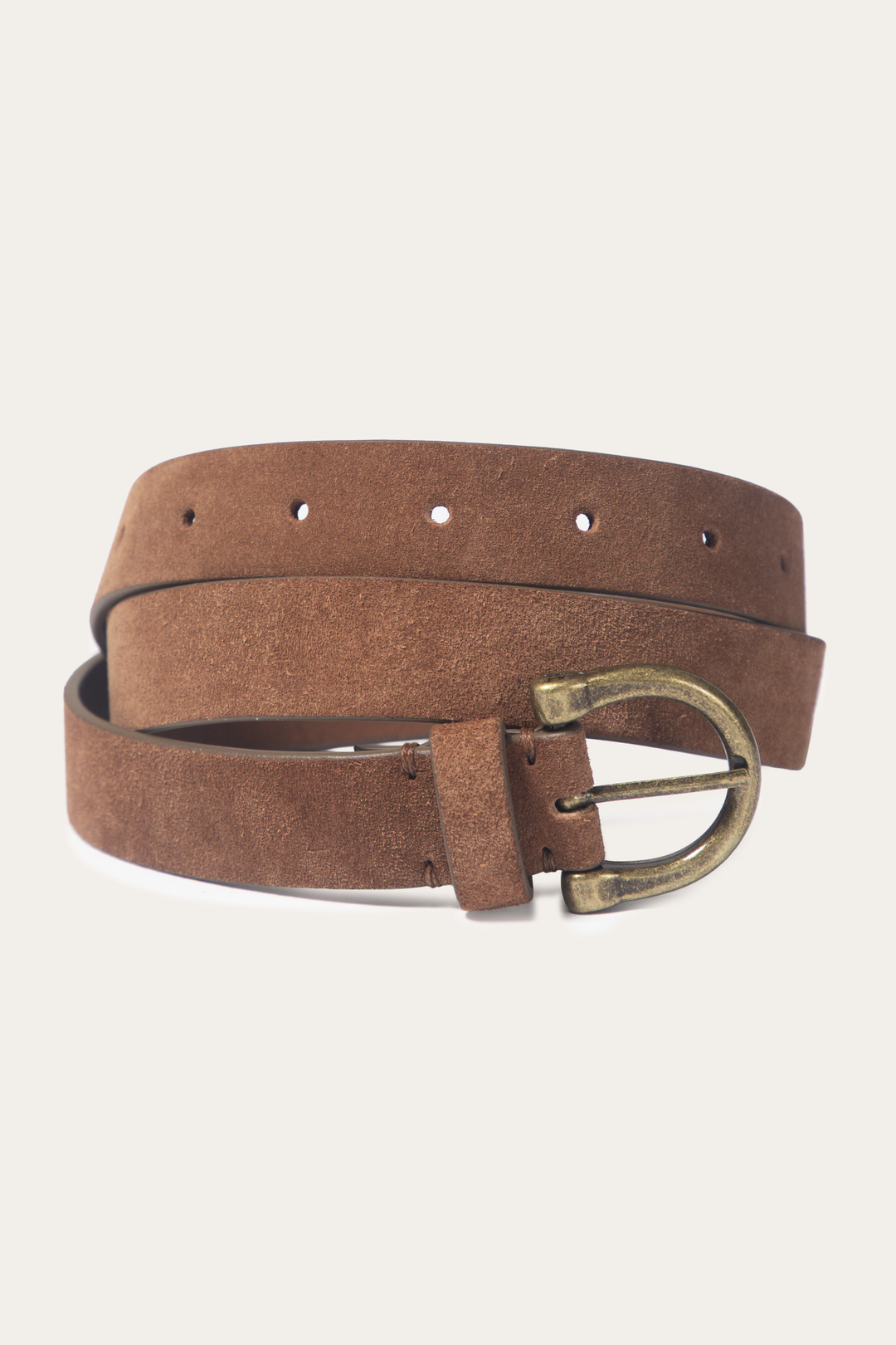 Light Whiskey 25mm Suede Horseshoe Buckle Belt | Frye Light Whiskey