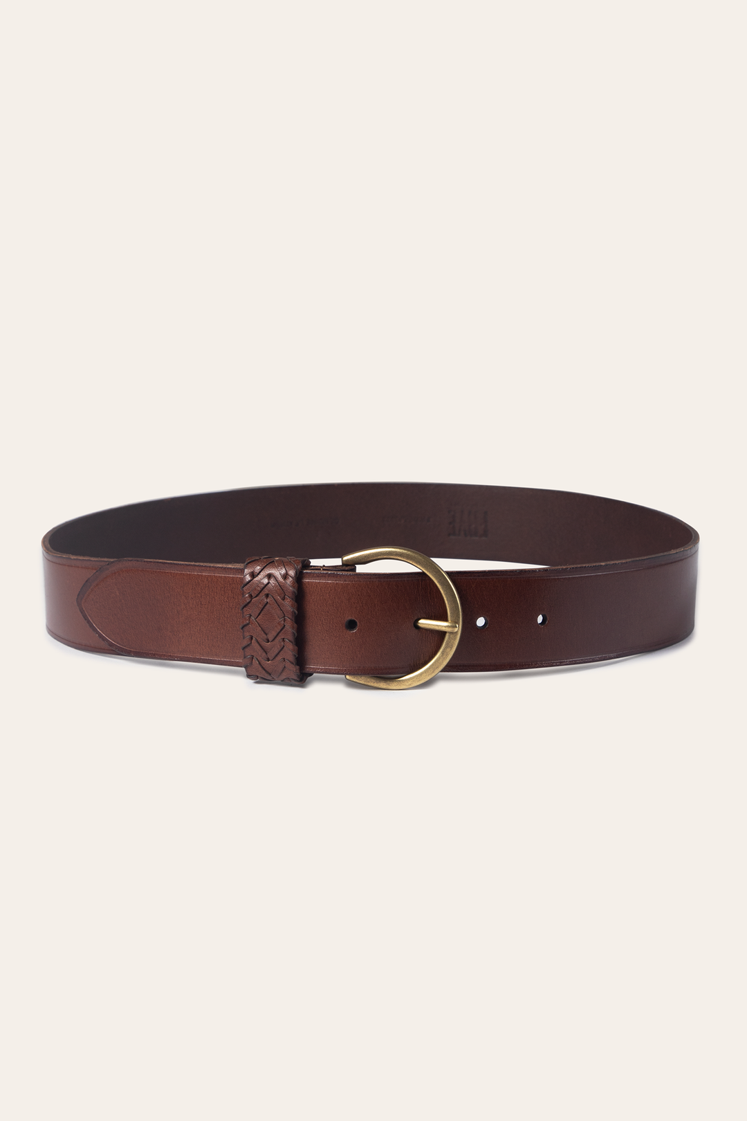 Tan 40mm Belt With Woven Keeper | Frye Tan