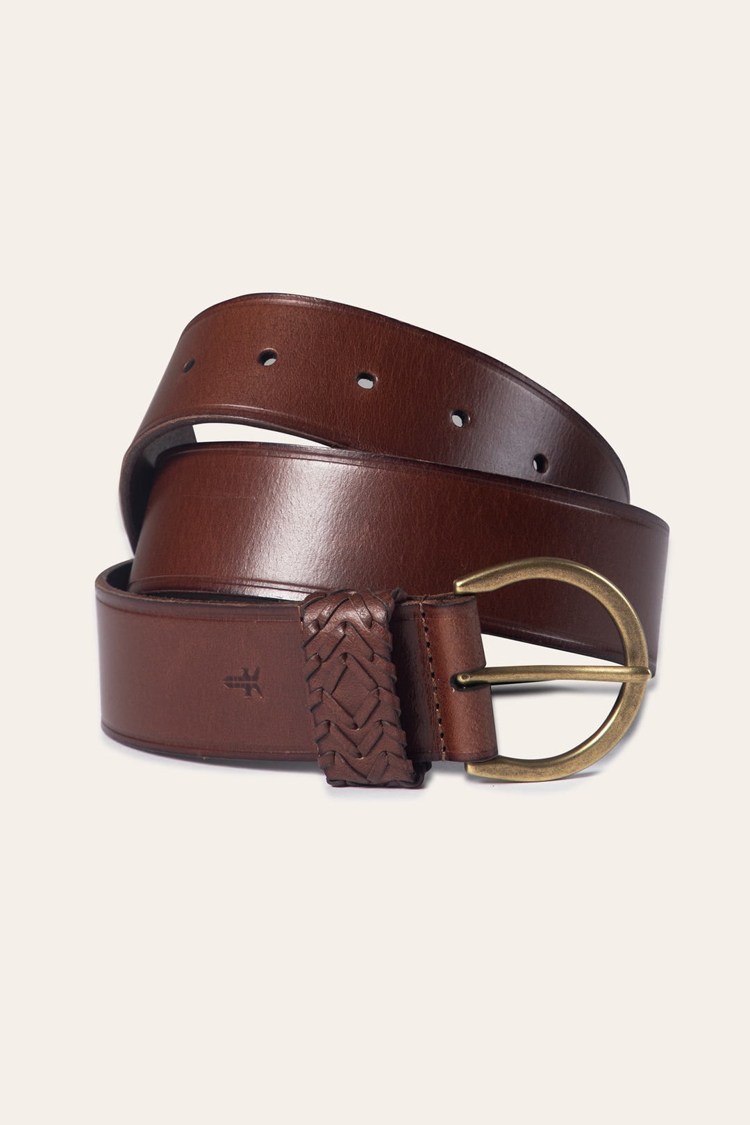 Tan 40mm Belt With Woven Keeper | Frye Tan