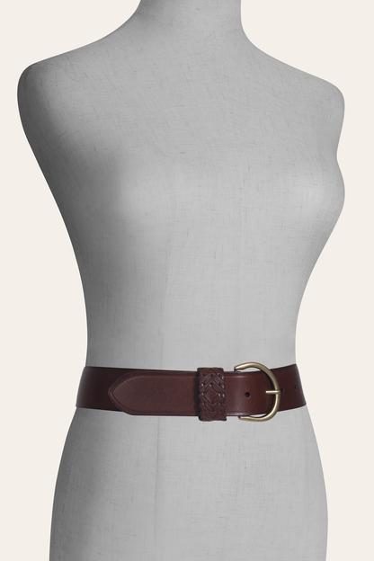 Tan 40mm Belt With Woven Keeper | Frye Tan