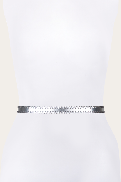 20mm Silver Leather Belt With 3-Piece Buckle Set | Frye Silver
