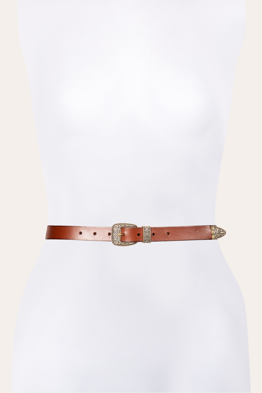 25mm Tan Logo Western Belt | Frye Tan