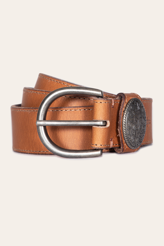 Women’s Beige 35mm Belt With Concho On Loop | Frye Beige