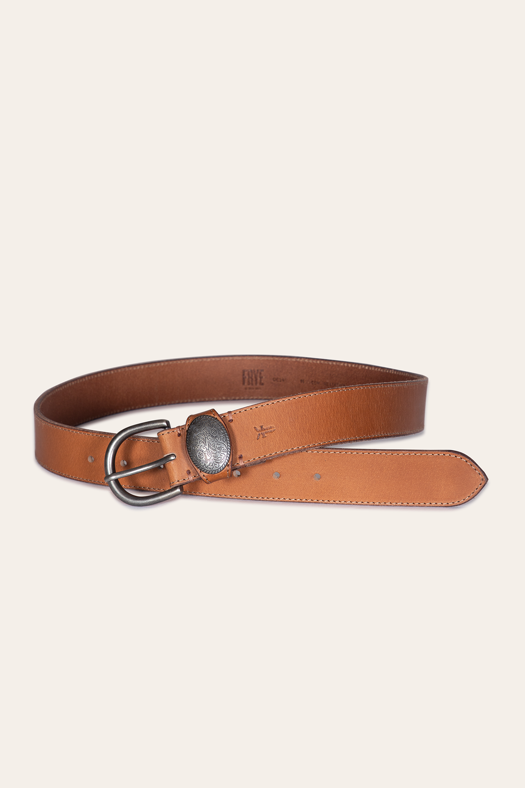 Women’s Beige 35mm Belt With Concho On Loop | Frye Beige