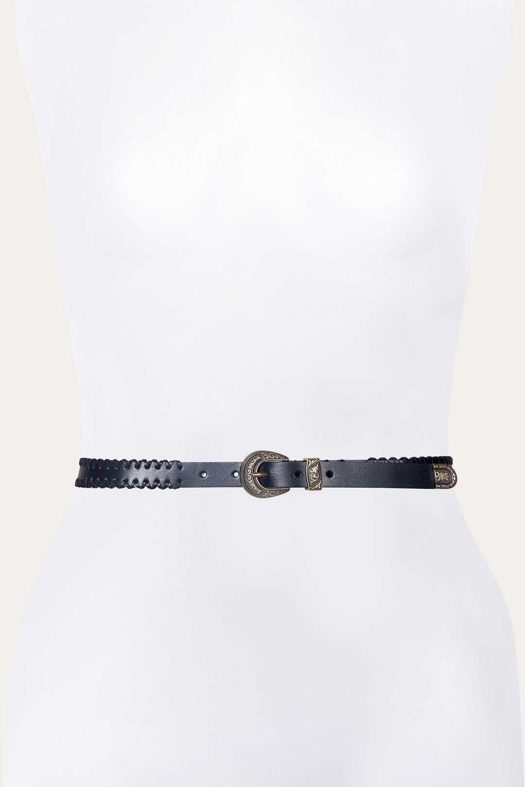 20mm Black Leather Belt With 3-Piece Buckle Set | Frye Black