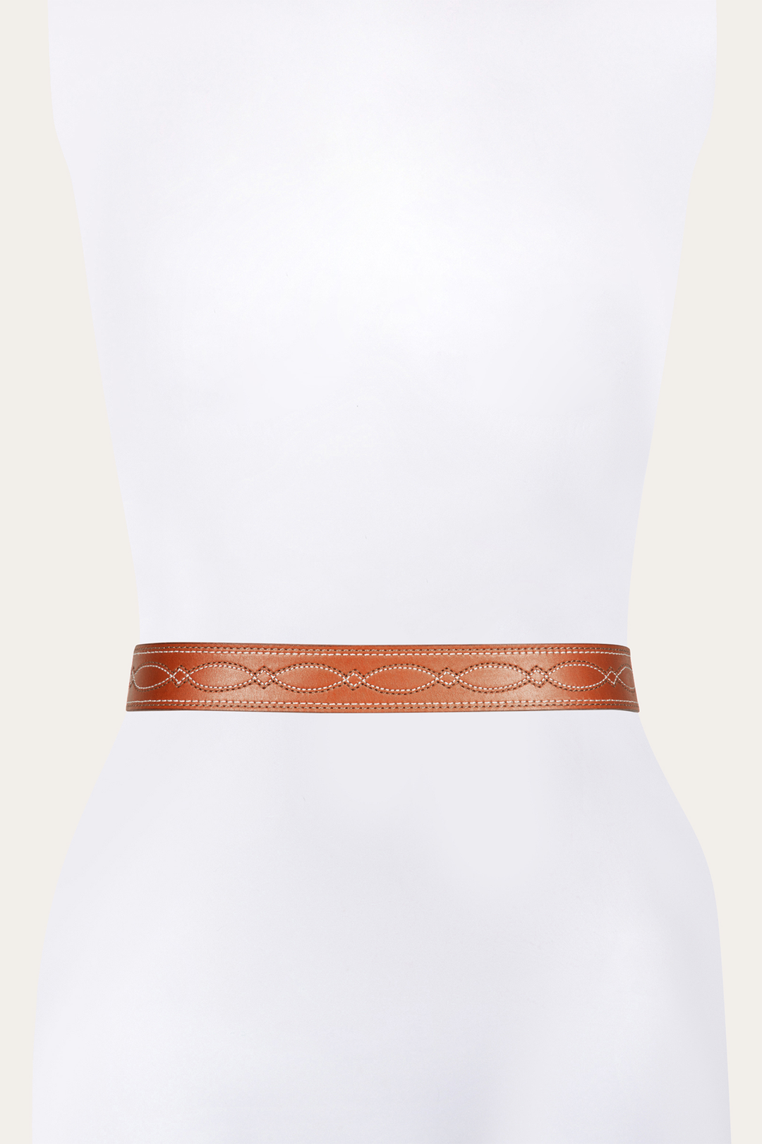 40mm Tan Belt With 2-Tone Stitch | Frye Tan