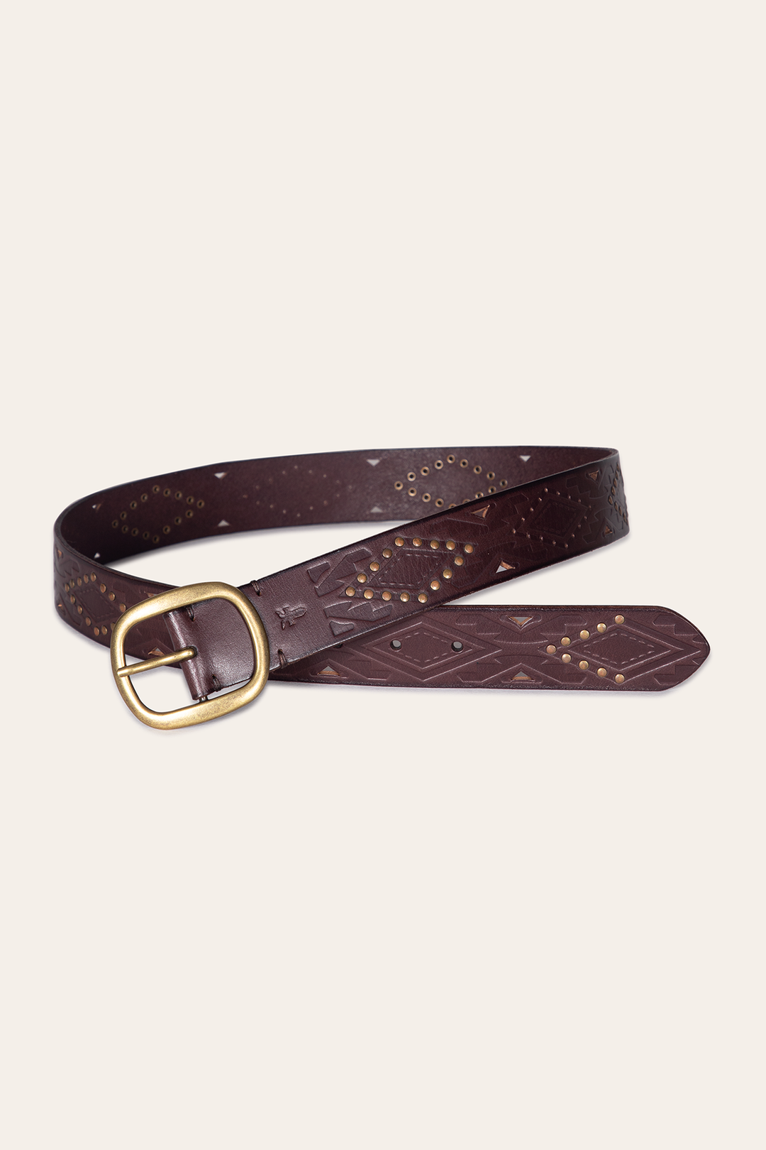 38mm Brown Southwestern Embossed Belt | Frye