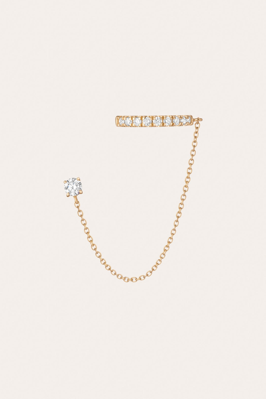 Women’s Lab Grown Diamond Stud and Ear Cuff | Aurate x The Frye Company | Frye 14k Yellow Gold