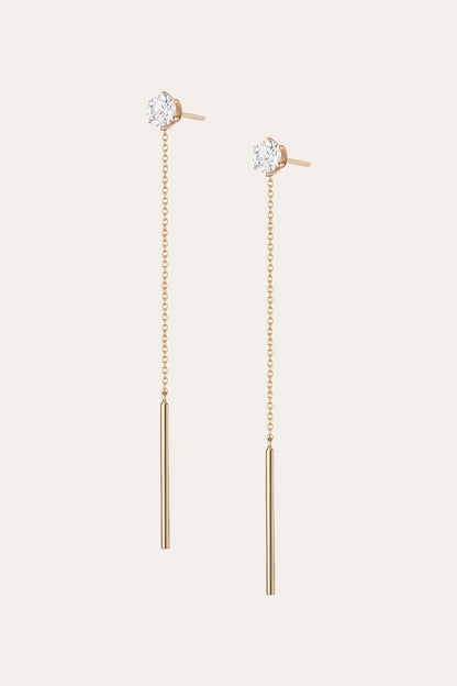 Women’s Spur Lariat Earrings | Aurate x The Frye Company | Frye Yellow Vermeil