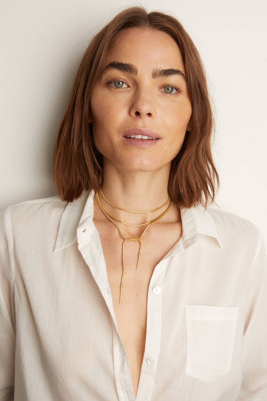 Women’s Lasso Wrap Necklace | Aurate x The Frye Company | Frye Yellow Vermeil