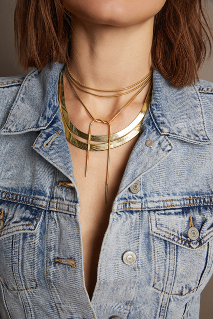 Women’s Lasso Wrap Necklace | Aurate x The Frye Company | Frye Yellow Vermeil