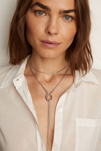 Women’s Lasso Wrap Necklace | Aurate x The Frye Company | Frye Sterling Silver
