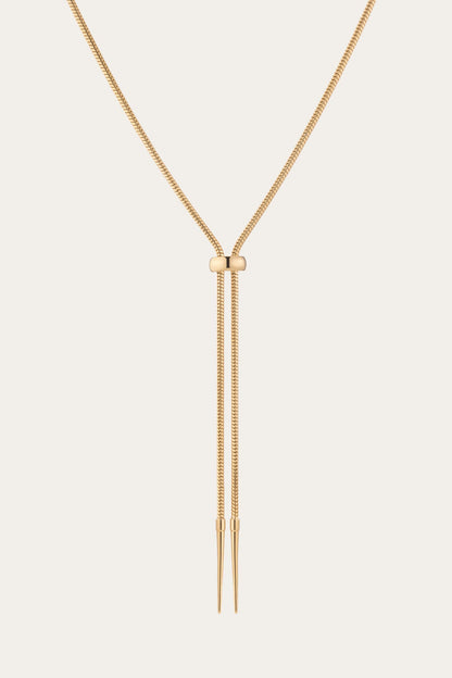 Women’s Lasso Bolo Necklace | Aurate x The Frye Company | Frye Yellow Vermeil