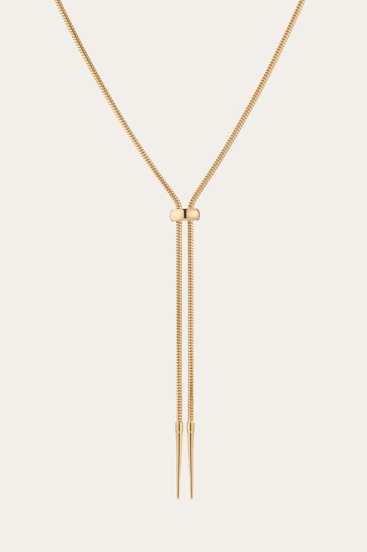 Women’s Lasso Bolo Necklace | Aurate x The Frye Company | Frye Yellow Vermeil