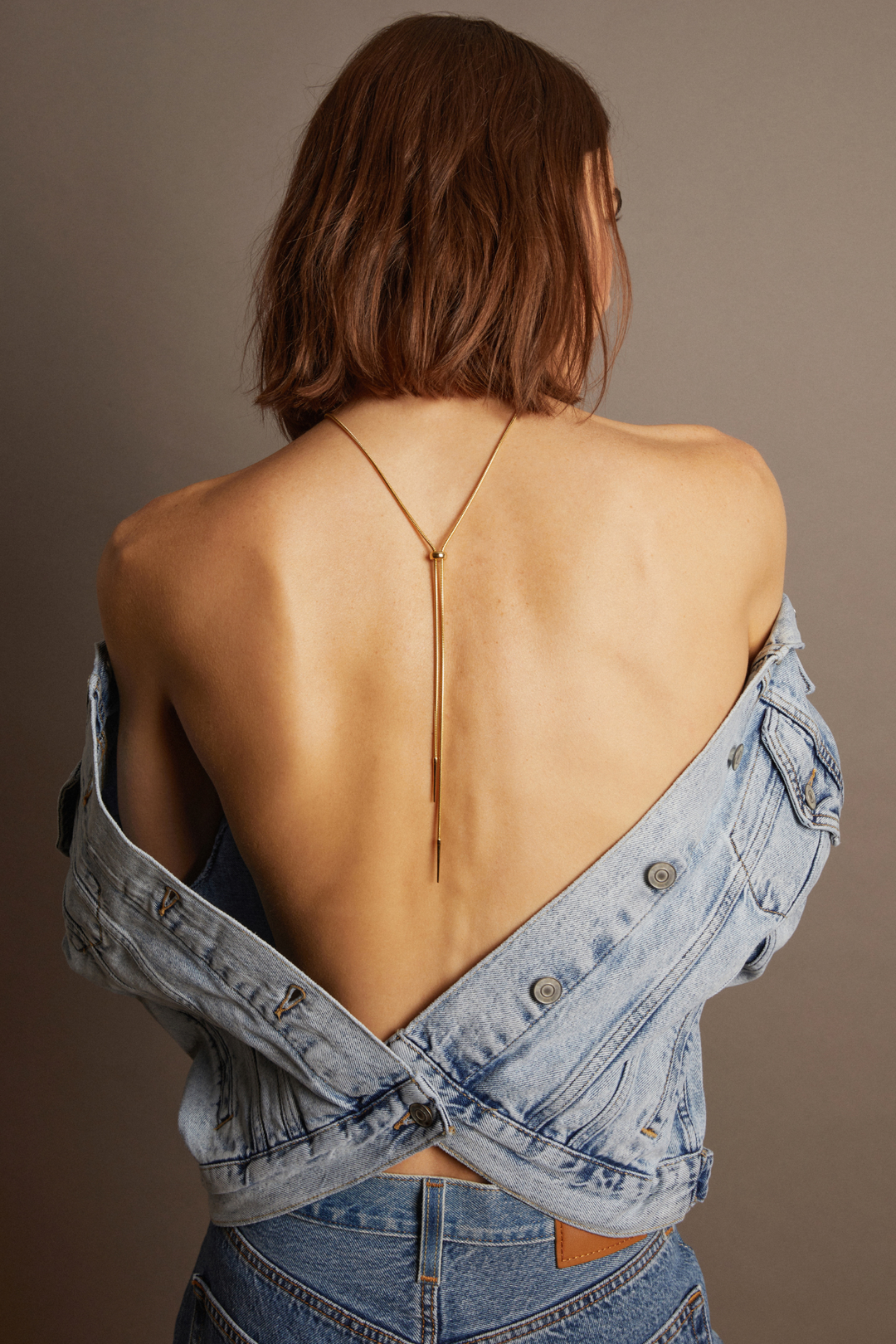 Women’s Lasso Bolo Necklace | Aurate x The Frye Company | Frye Yellow Vermeil