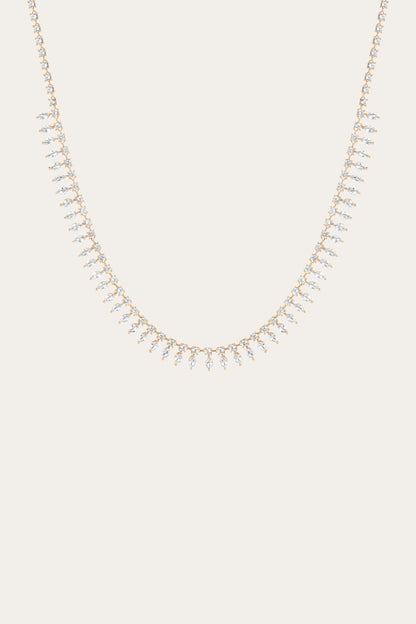 Women’s Marquise Fringe Necklace | Aurate x The Frye Company | Frye Yellow Vermeil