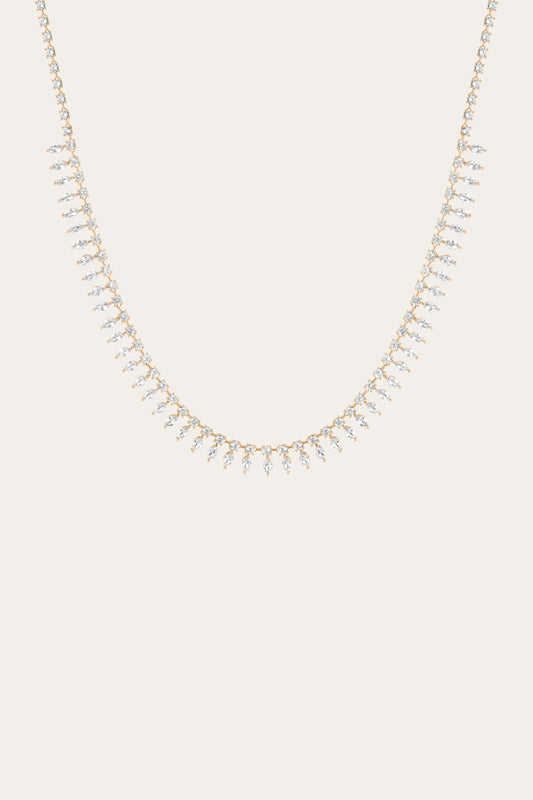 Women’s Marquise Fringe Necklace | Aurate x The Frye Company | Frye Yellow Vermeil