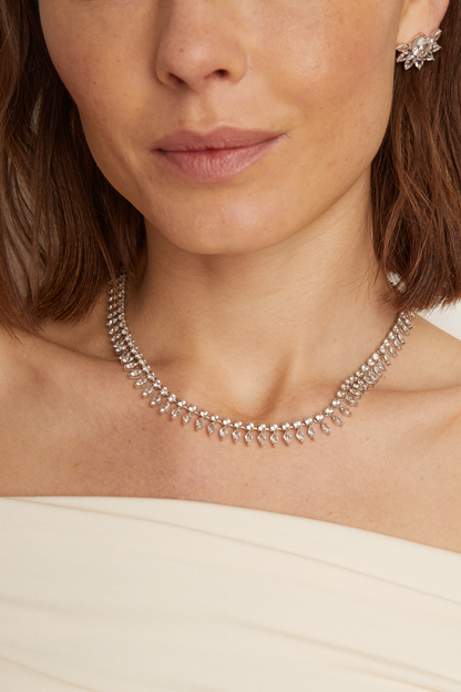 Women’s Marquise Fringe Necklace | Aurate x The Frye Company | Frye Sterling Silver