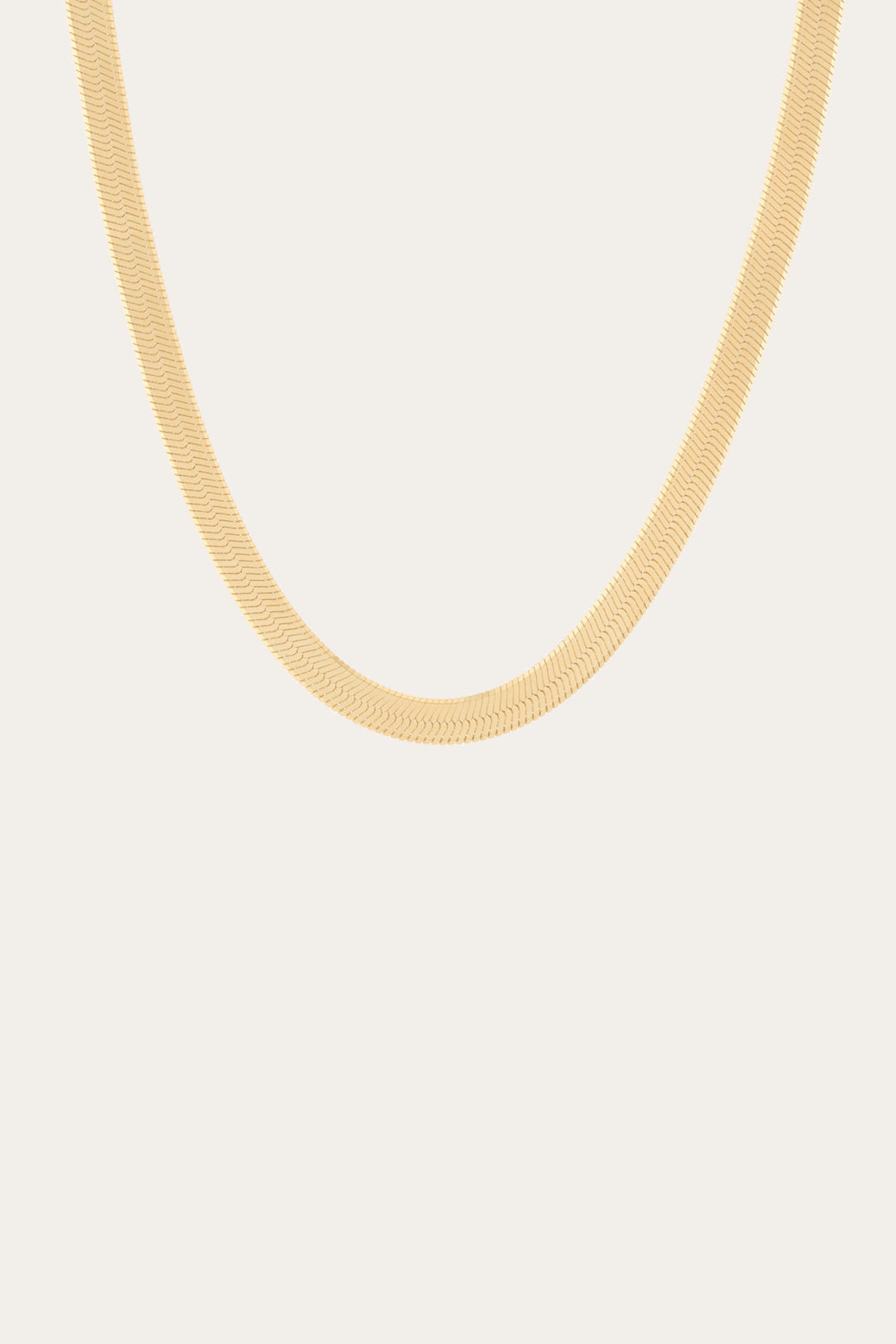 Women’s Extra Bold Herringbone Necklace | Aurate x The Frye Company | Frye Yellow Vermeil