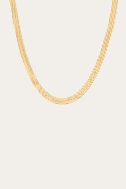 Women’s Extra Bold Herringbone Necklace | Aurate x The Frye Company | Frye Yellow Vermeil