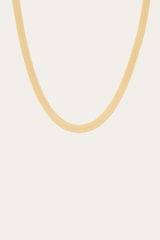 Women’s Extra Bold Herringbone Necklace | Aurate x The Frye Company | Frye Yellow Vermeil