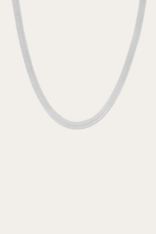 Women’s Extra Bold Herringbone Necklace | Aurate x The Frye Company | Frye Sterling Silver
