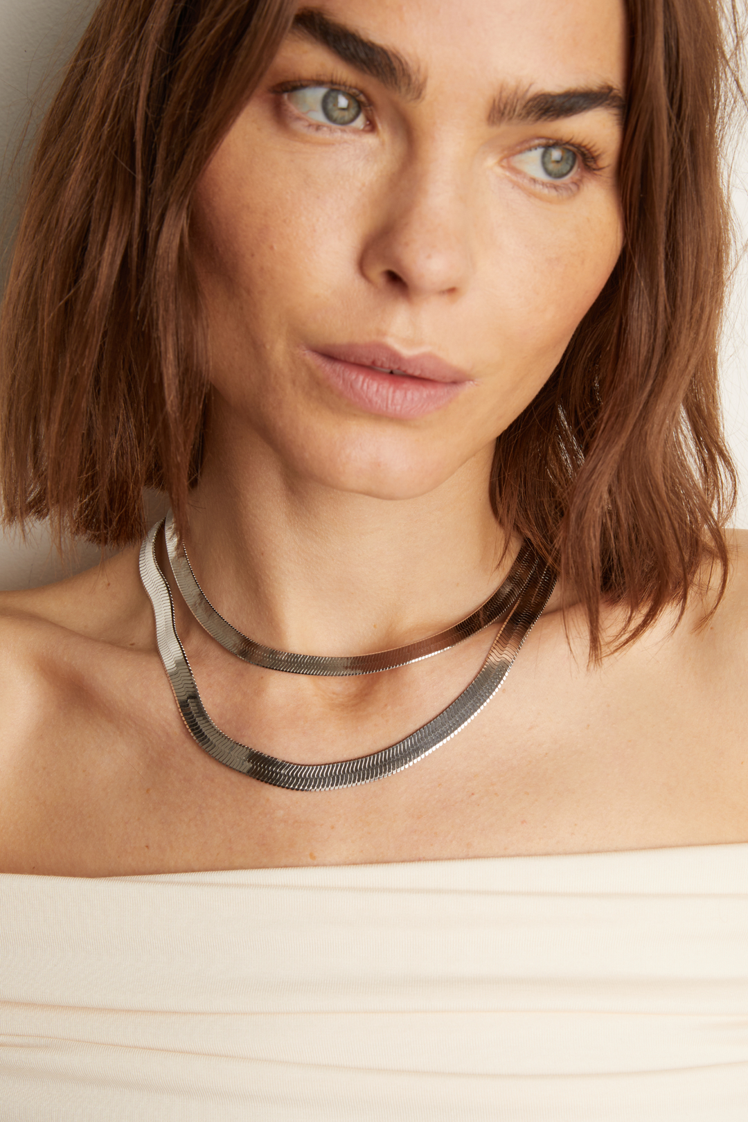 Women’s Bold Herringbone Necklace | Aurate x The Frye Company | Frye Sterling Silver