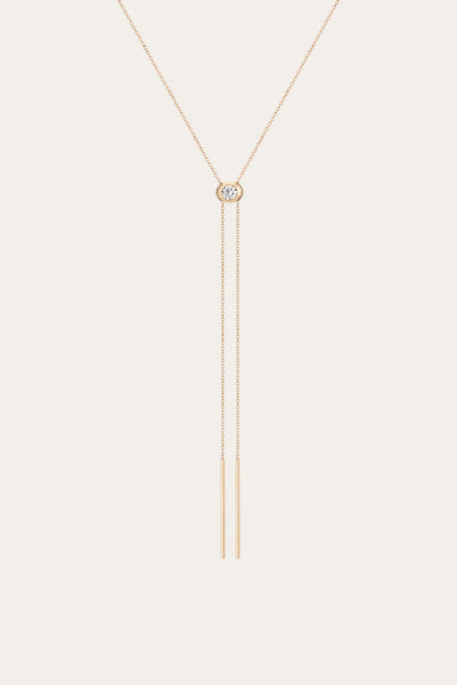 Women’s Lab Grown Diamond Bolo Necklace | Aurate x The Frye Company | Frye 14k Yellow Gold