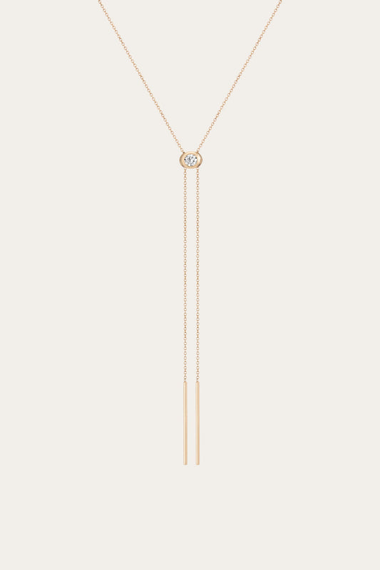 Women’s Lab Grown Diamond Bolo Necklace | Aurate x The Frye Company | Frye 14k Yellow Gold