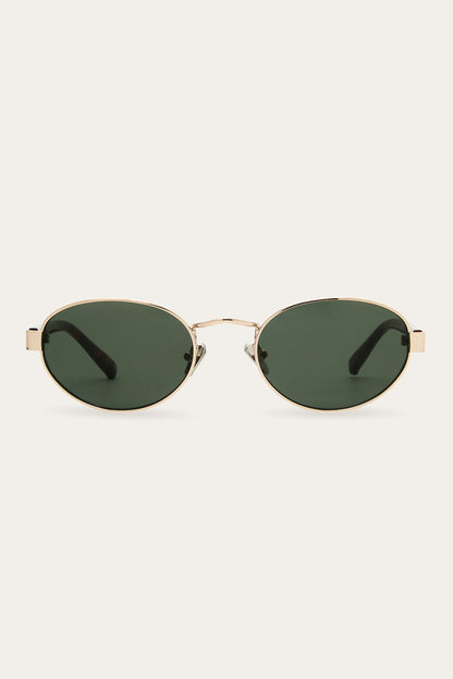 Savannah Sunglasses | Frye Olive Gold