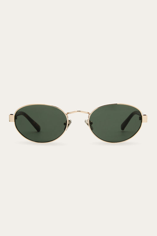 Savannah Sunglasses | Frye Olive Gold