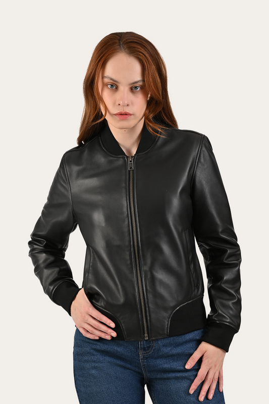 Black Bolton Bomber Jacket | Frye Black