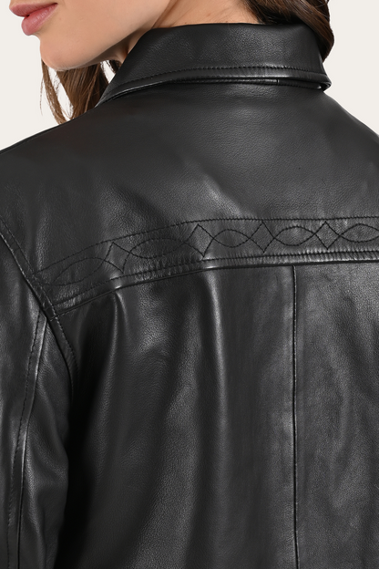 Black Bailor Shirt Jacket | Frye Black