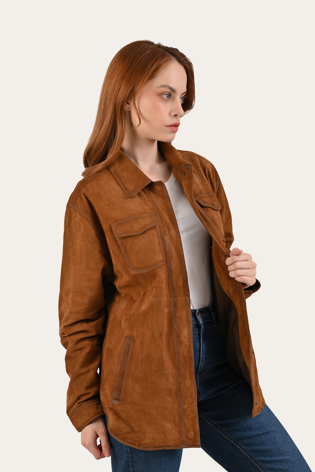 Light Brown Avett Overshirt Jacket | Frye Light Brown